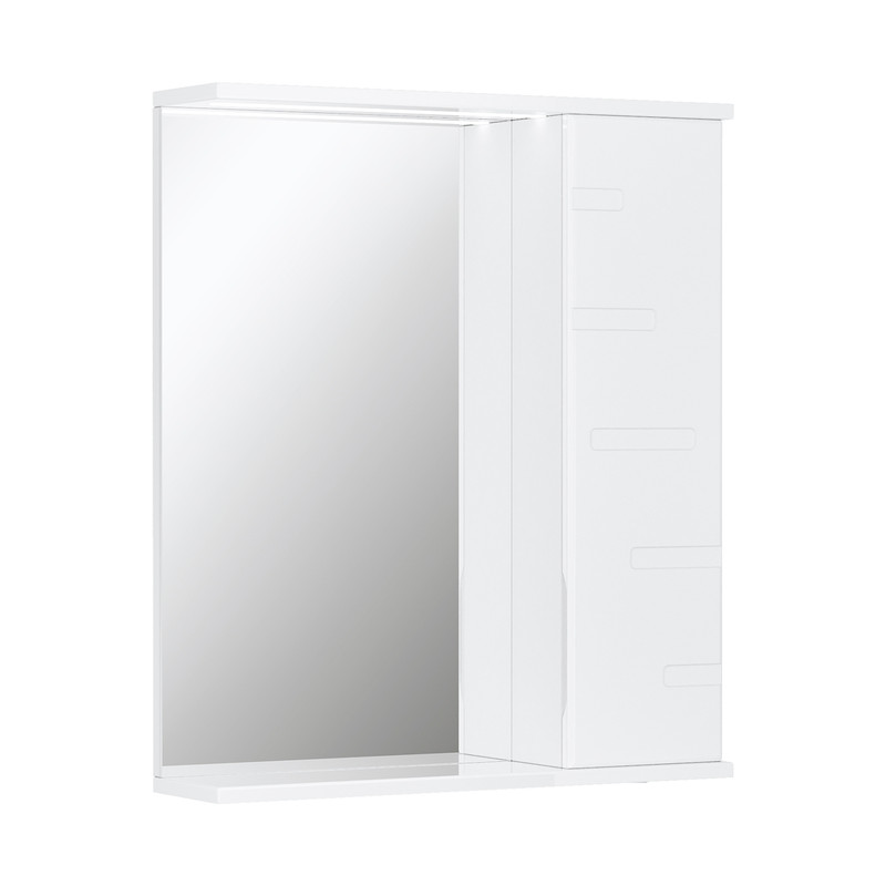 Зеркало-шкаф Joli 60, с LED подсветкой, правый, белый, VOLNA