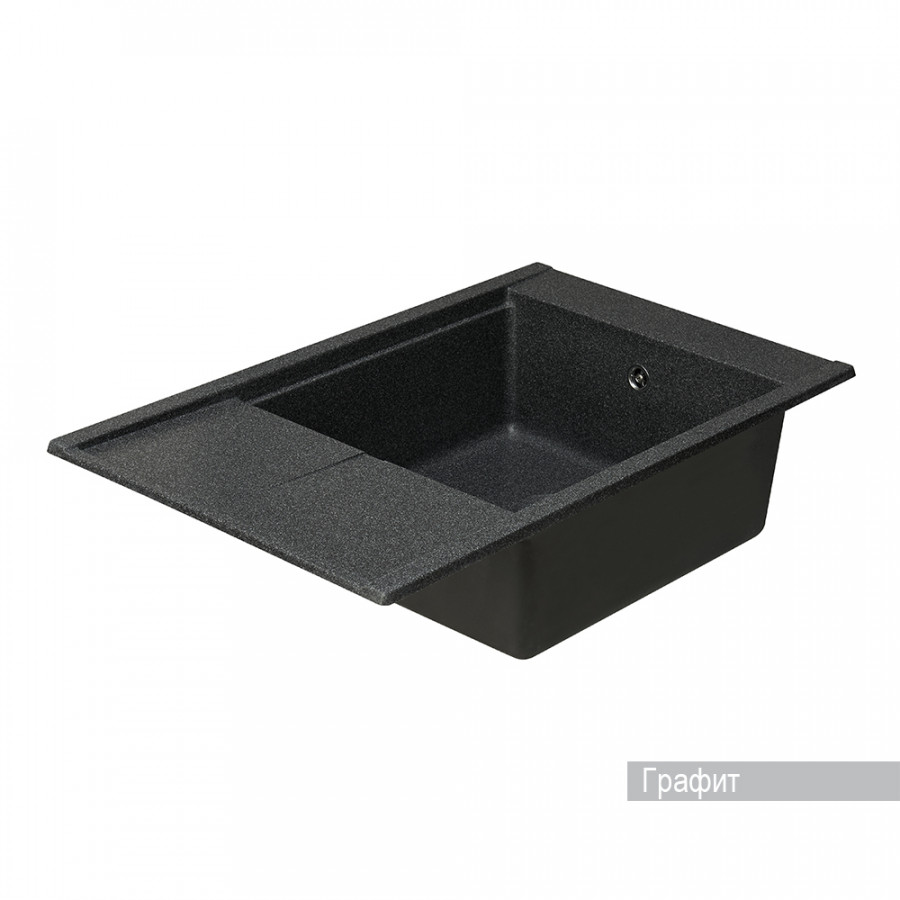 Мойка для кухни Делия 78 787x516x218 мм, прямоуг. с крылом, графит