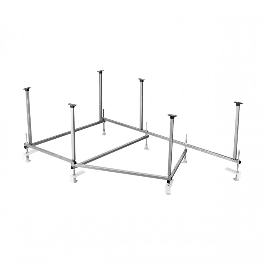 Монтажный комплект для ванны ИБИЦА XL 160х100 см. (рама, слив-перелив с сифоном, крепеж к стене, кре