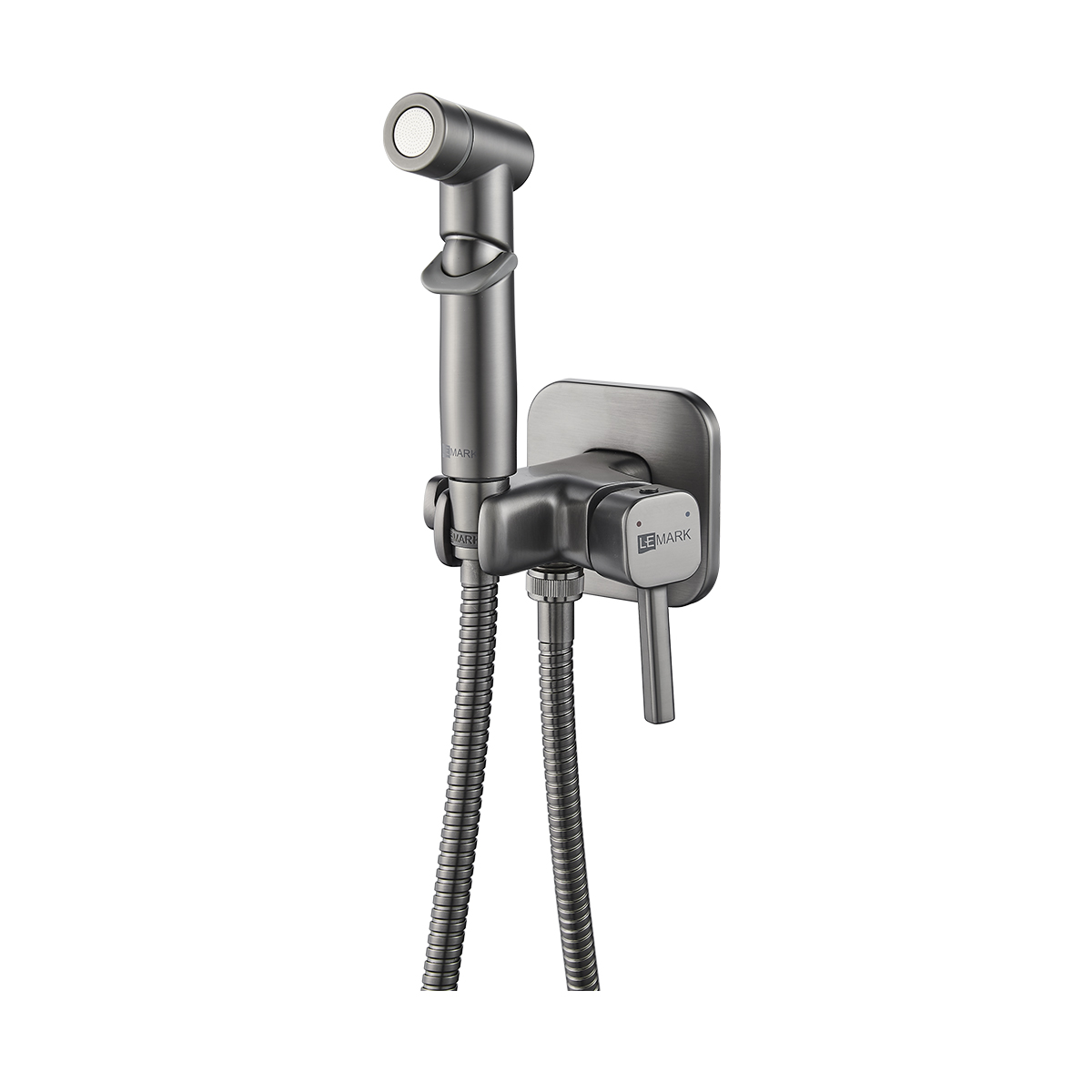 Solo Смеситель для биде, гигиен.душ на стену держ.на теле встраиваемый,, р/ОД, графит, LM, LM7165GM