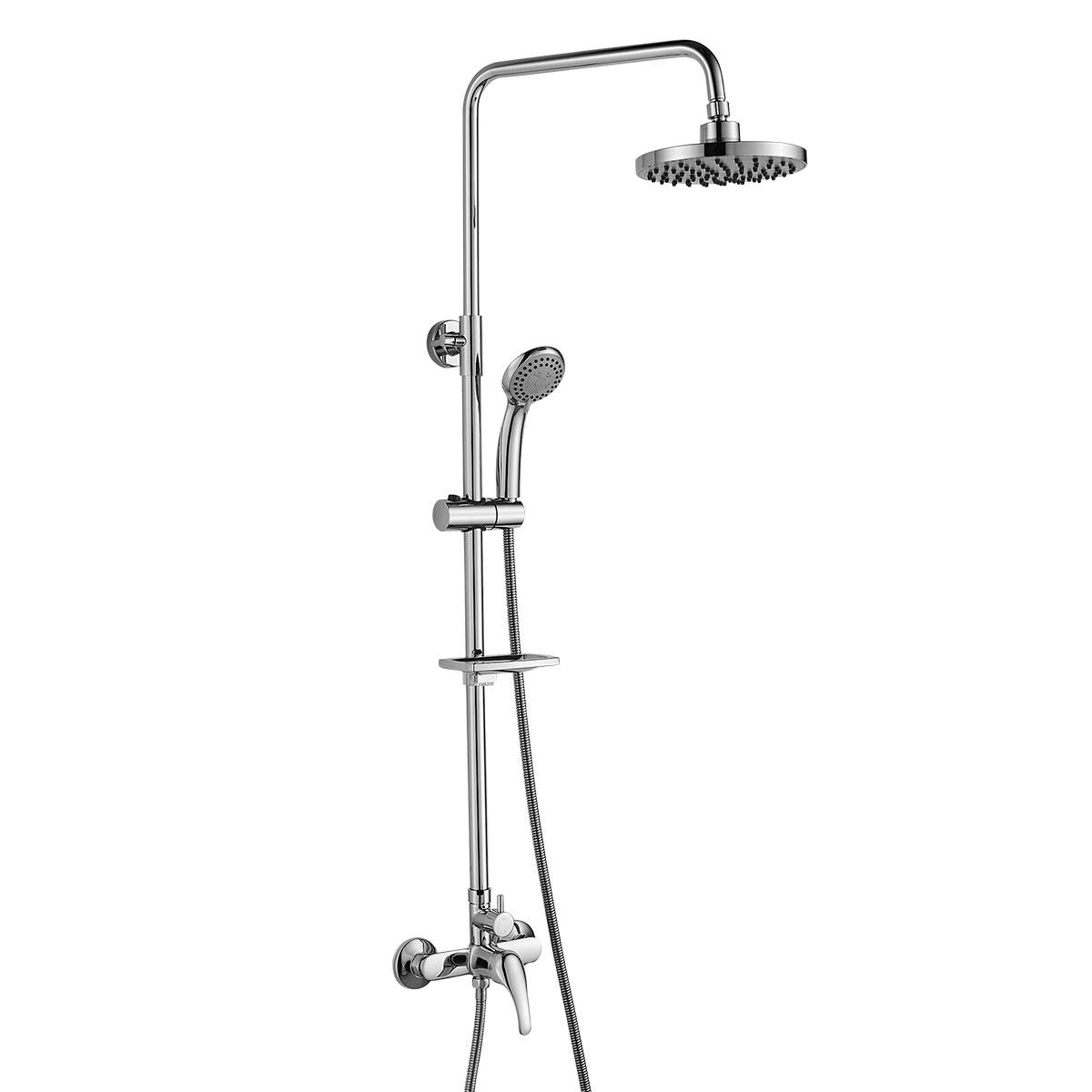 A35 Смеситель для душа, без излива с верх.лейкой 'Троп.дождь', р/ОД, хром, ROS, A35-45