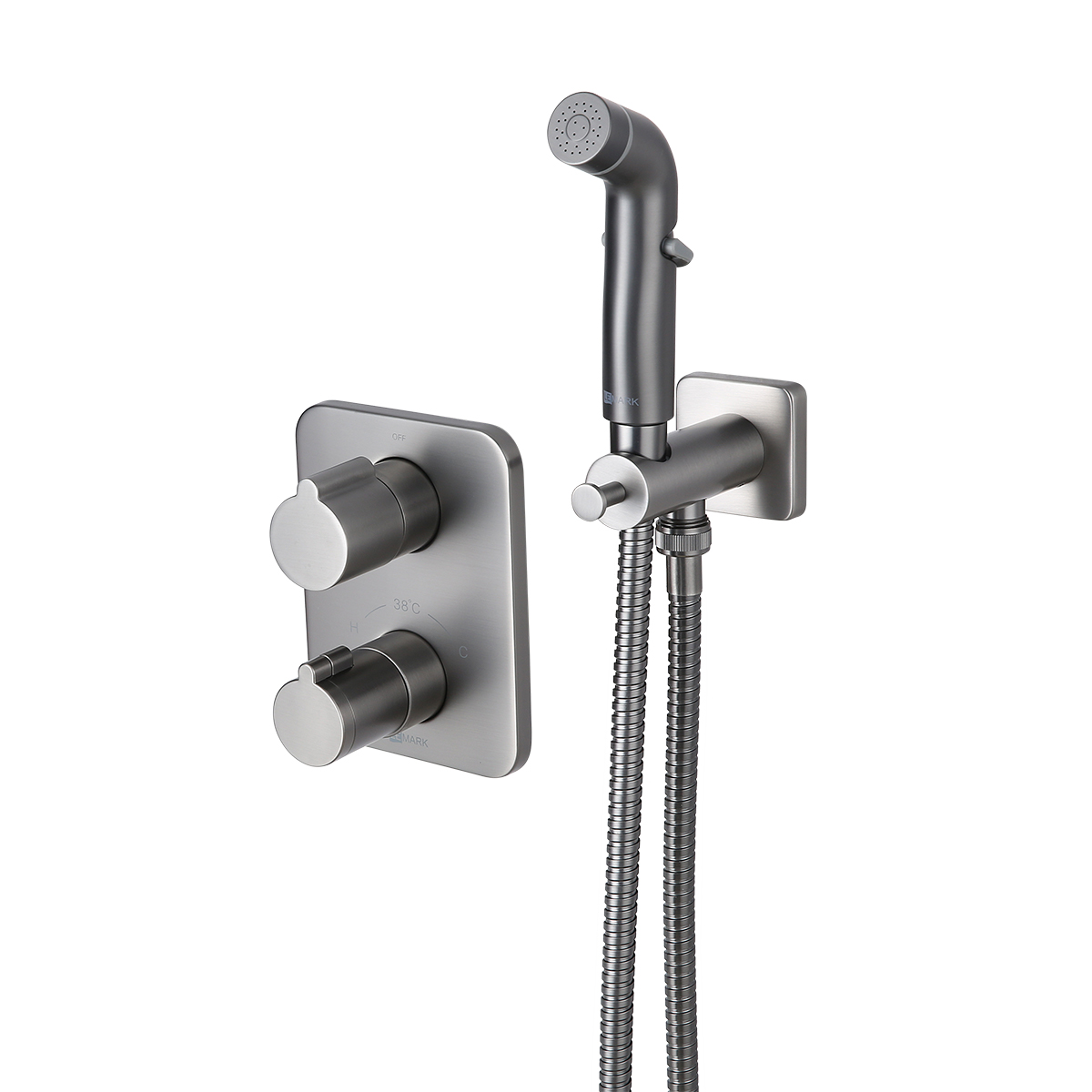 BRONX Смеситель LM3740GM с гигиеническим душем термостатический, встраиваемый, LM, 