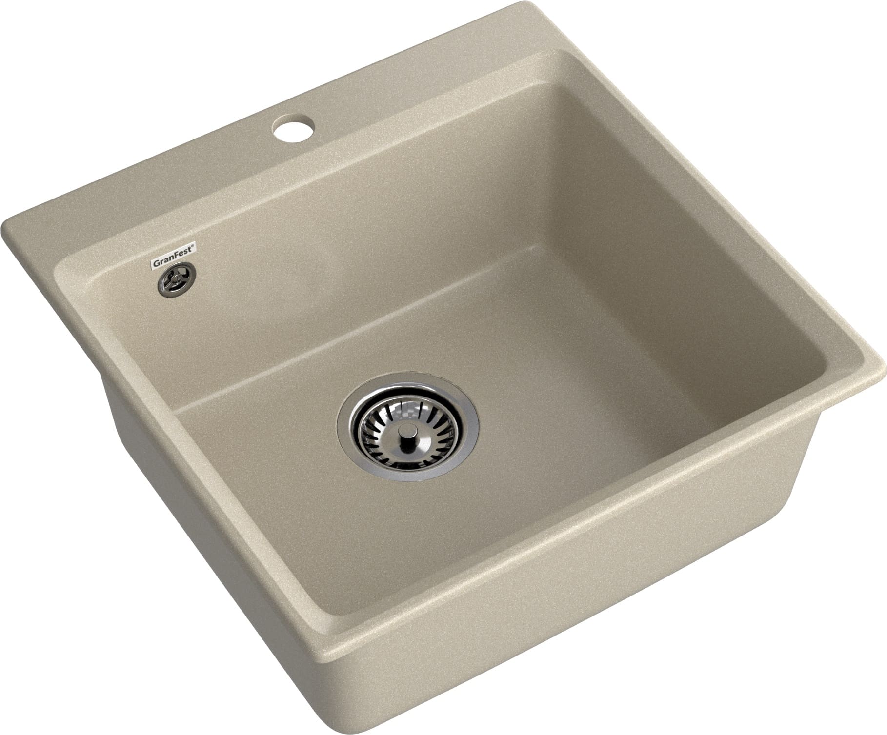 GRANFEST Мойка композит LEVEL, GF-LV-510, чаша 510*500, топаз