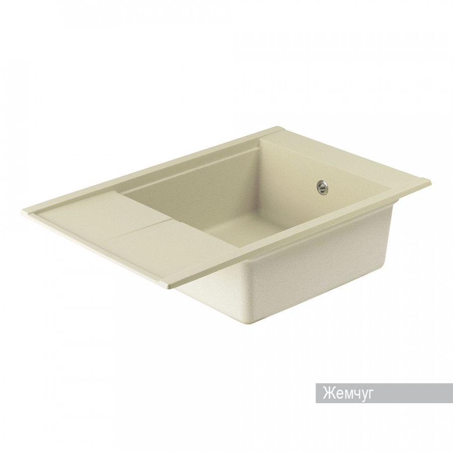 Мойка для кухни Делия 78 787x516x218 мм, прямоуг. с крылом, жемчуг