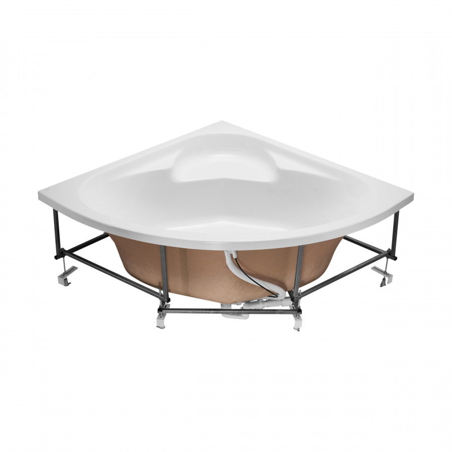 Монтажный комплект для ванны КАРИБЫ 140х140 см. (рама, слив-перелив с сифоном, крепеж к стене, крепе