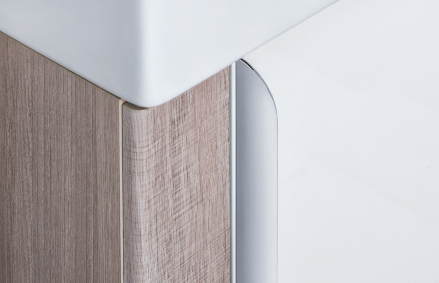 Тумба ВИТА 46, белая, ясень шимо (под раковину ЭРИС 46)