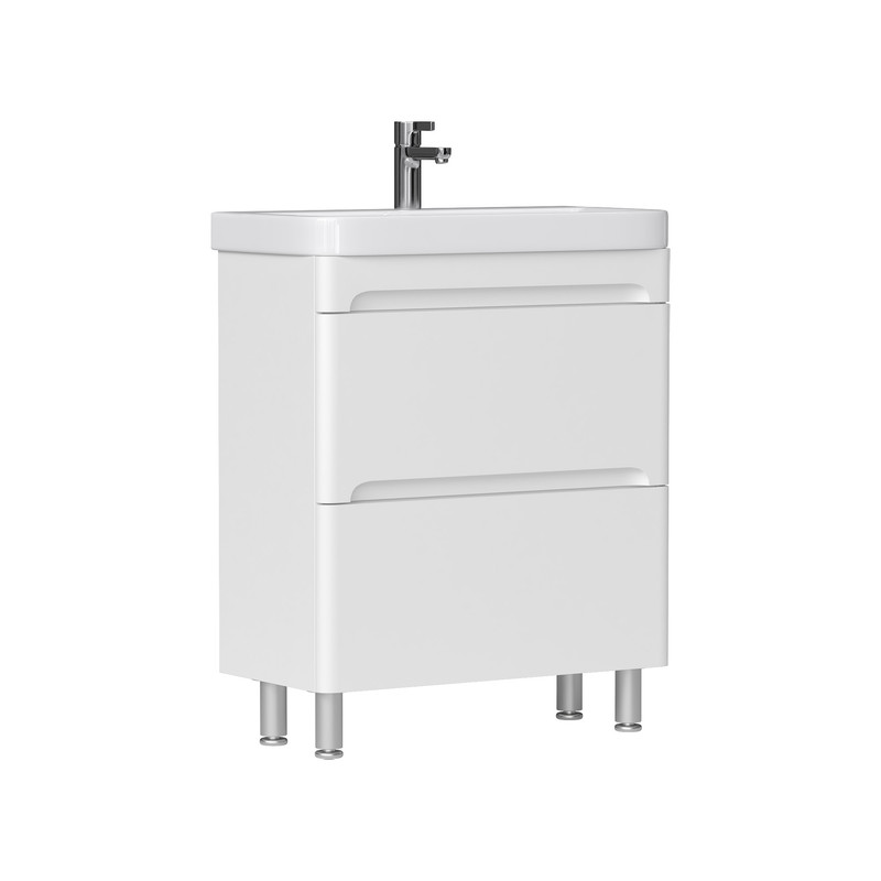 Тумба EQUIL Nice 70 напольная 2 ящ. белая (под раковину 9595-70)