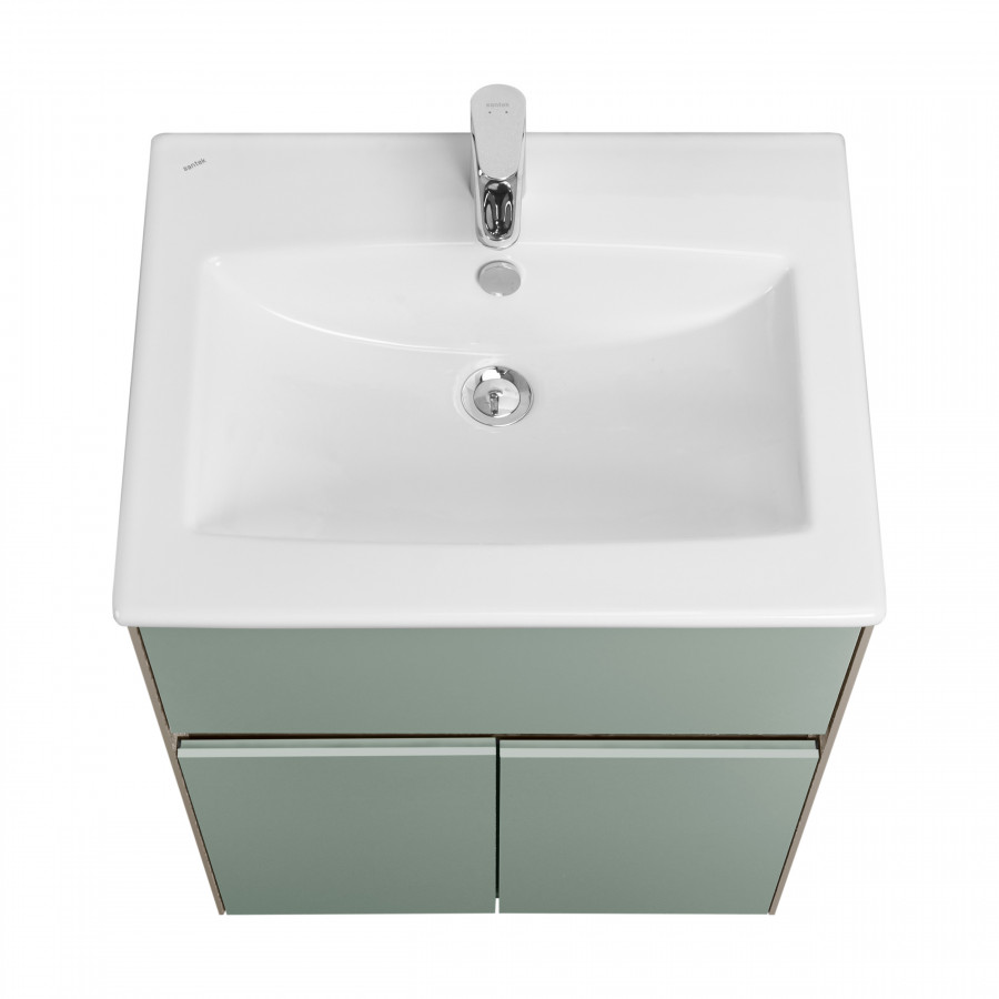 Тумба ФОРЕСТ 60, 1 ящ., 2 дв., дуб рошелье/сумеречный голубой (под раковину ЭЛИНА 60)