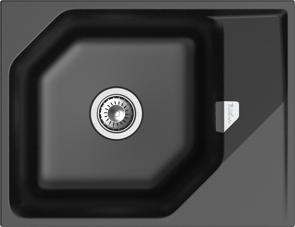 RIVELATO Мойка LOCUS 65  1-чаш 650*500 nero арт.