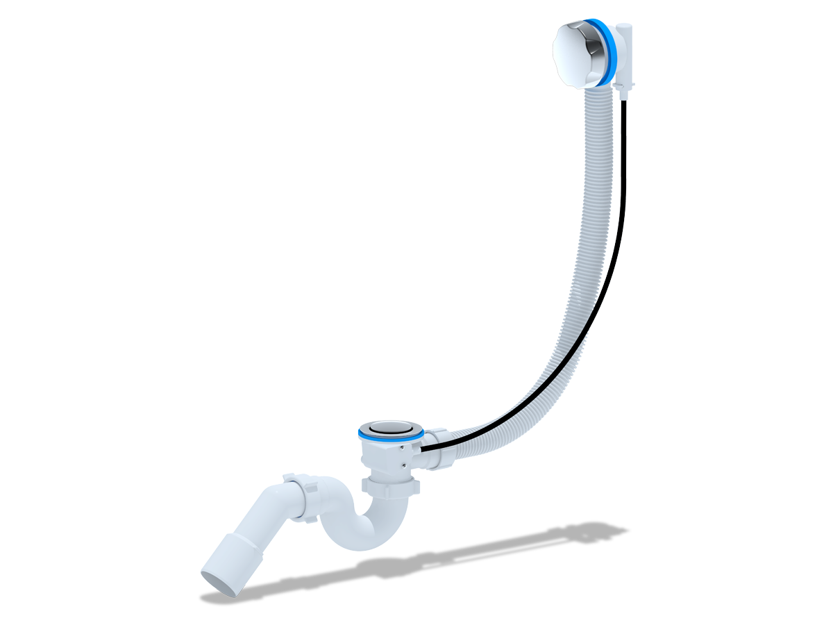 Перелив-автомат  д/ванныс сиф. прямоточным 520мм, ANI PLAST