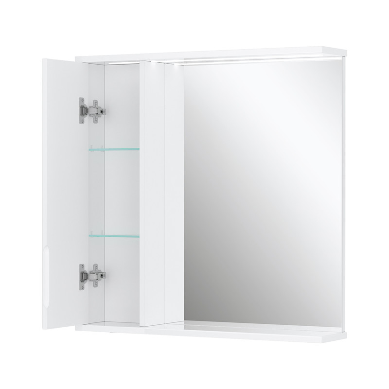 Зеркало-шкаф Joli 70 , с LED подсветкой, левый, белый, VOLNA