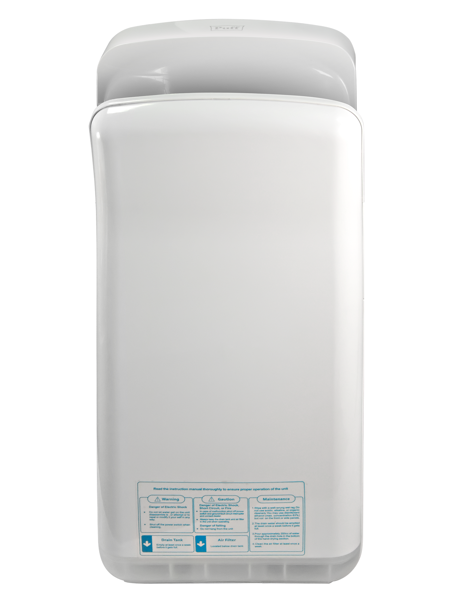 Электросушитель для рук PUFF-8878B погружной, белый 2 кВт (1401.340)