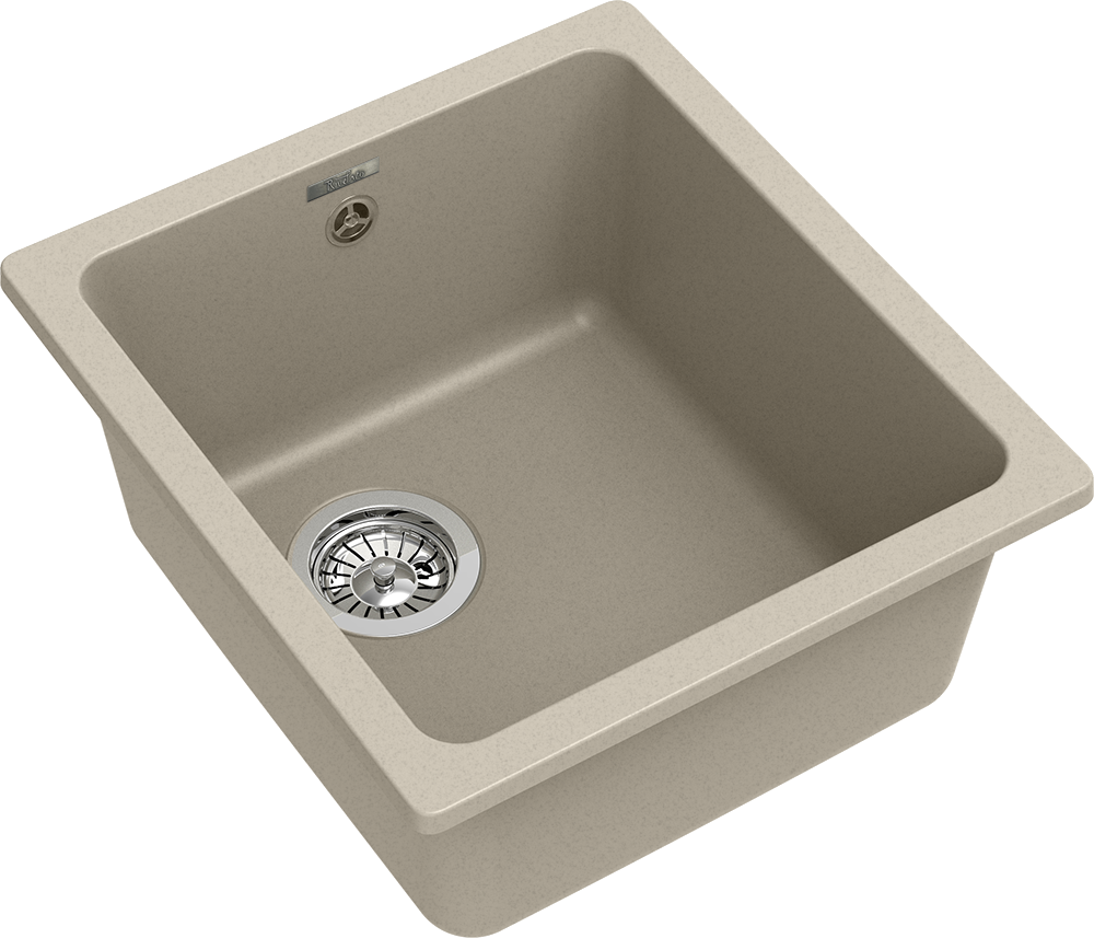 RIVELATO Мойка BERKANA 35 подст.монтаж 1-чаш 415*455 beige scuro арт.