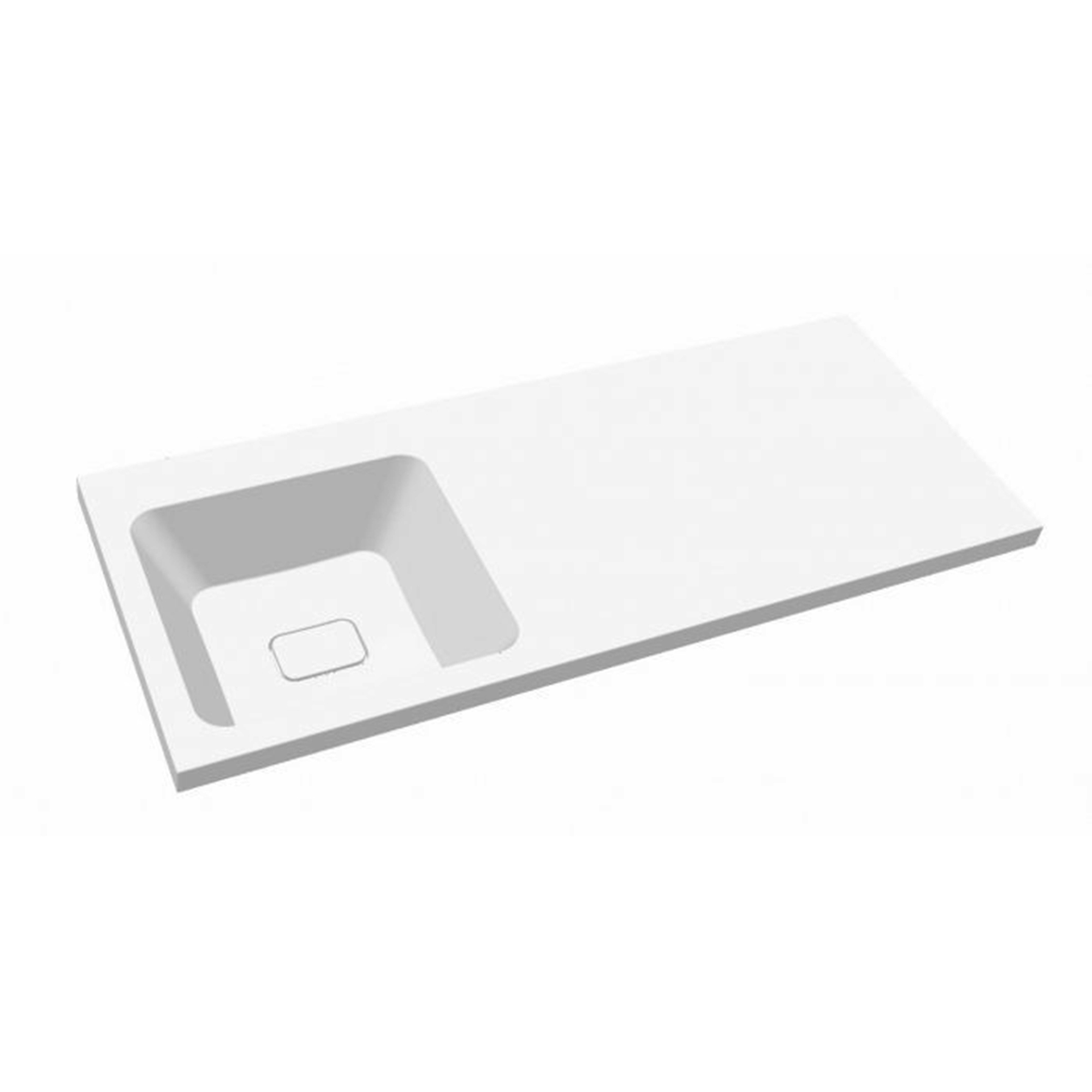 Раковина Kamilla 120, левая чаша, комплект кронштейнов