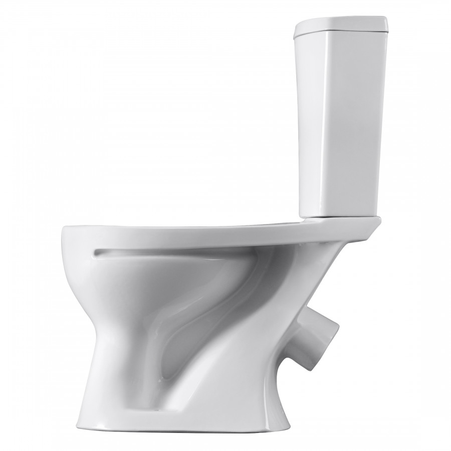 Унитаз-компакт "Ультра" косой выпуск, с кнопочной арматурой и сиденьем  SANTERI