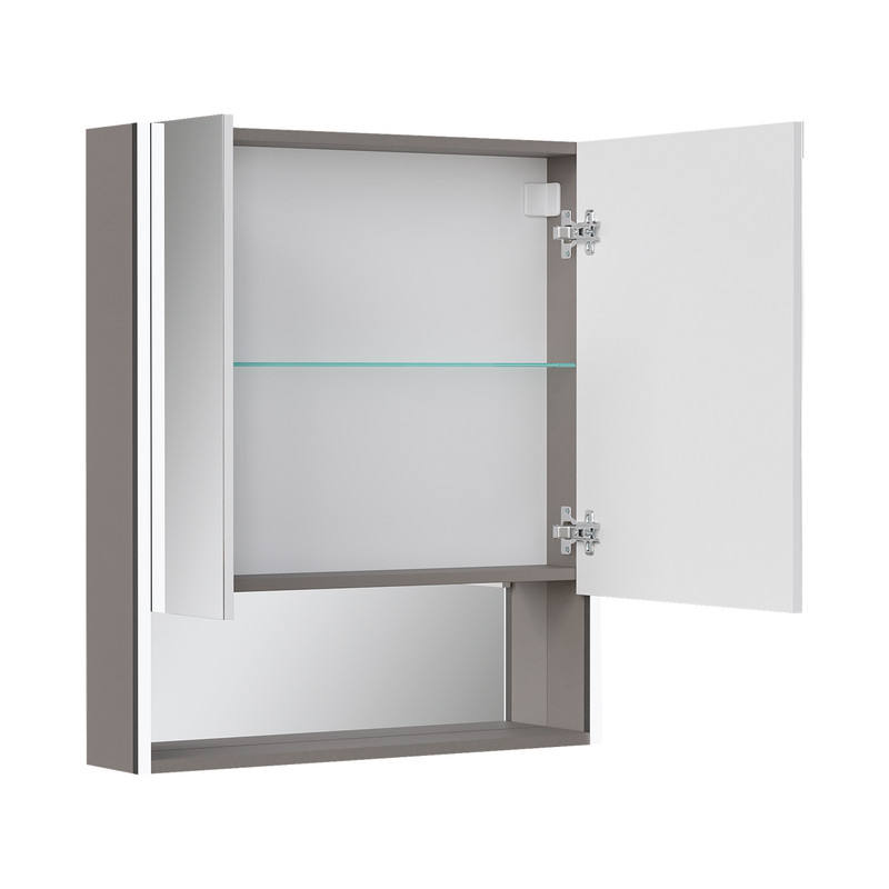 Зеркальный шкаф EQUIL Smile LED 70 подвесной лен антрацит