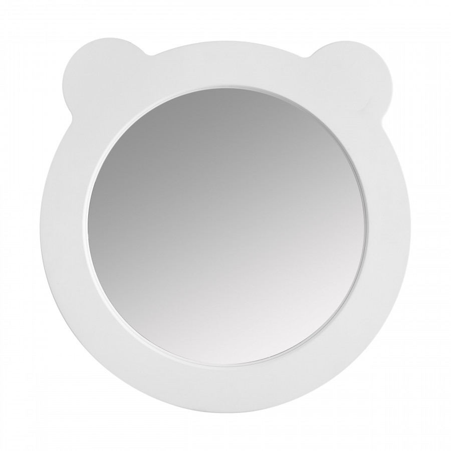 Зеркало КАСПЕР МИШКА , круглое, белый матовый