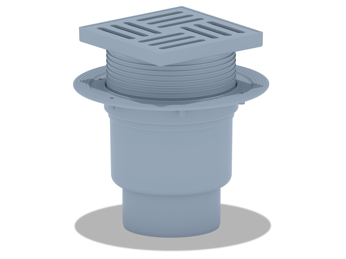 Трап верт. рег. вып.110 с сух.гидроз.реш.15х15 пластик ANI PLAST