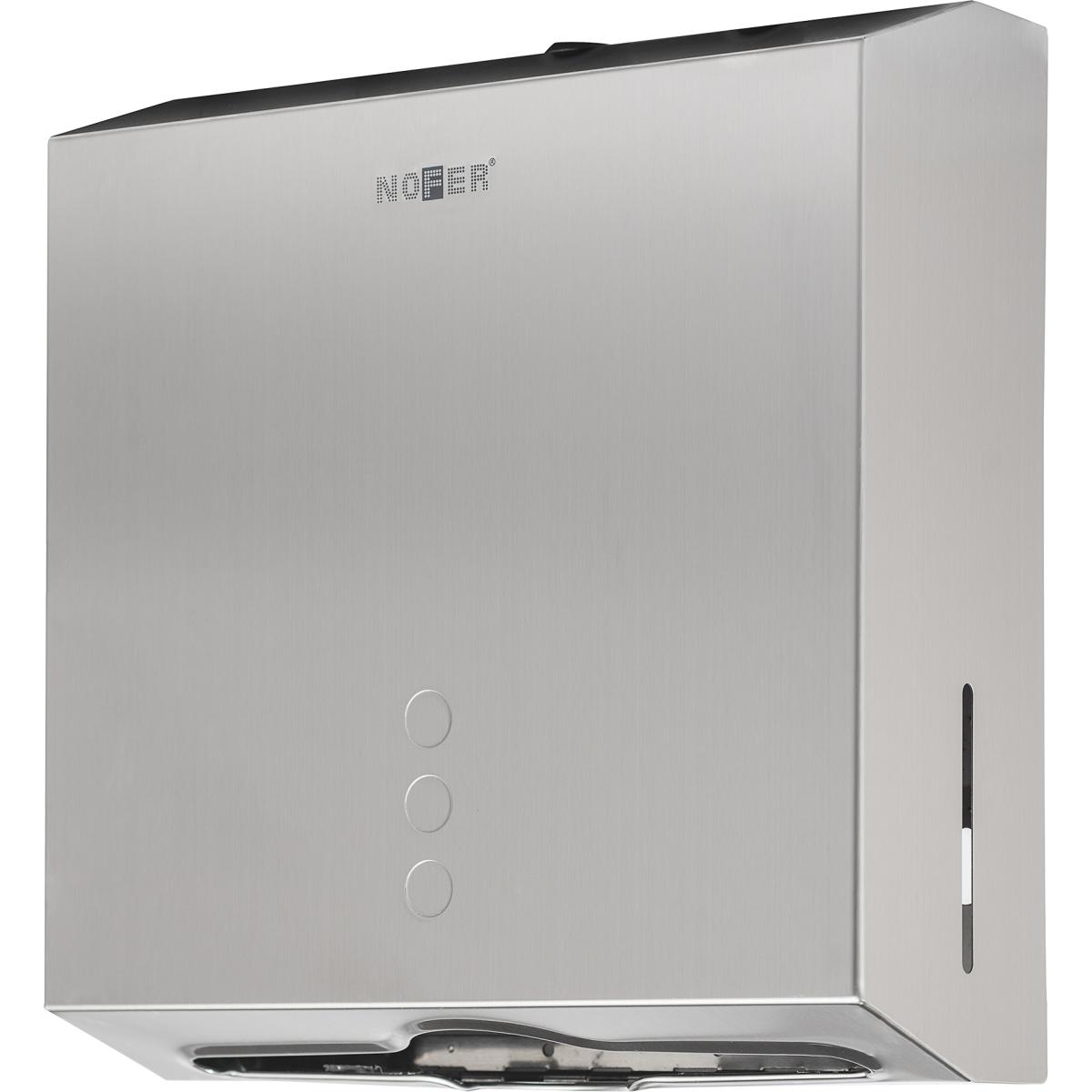 Диспенсер для бумажных полотенец Nofer из нержавеющей стали 04006.RUS производство Россия