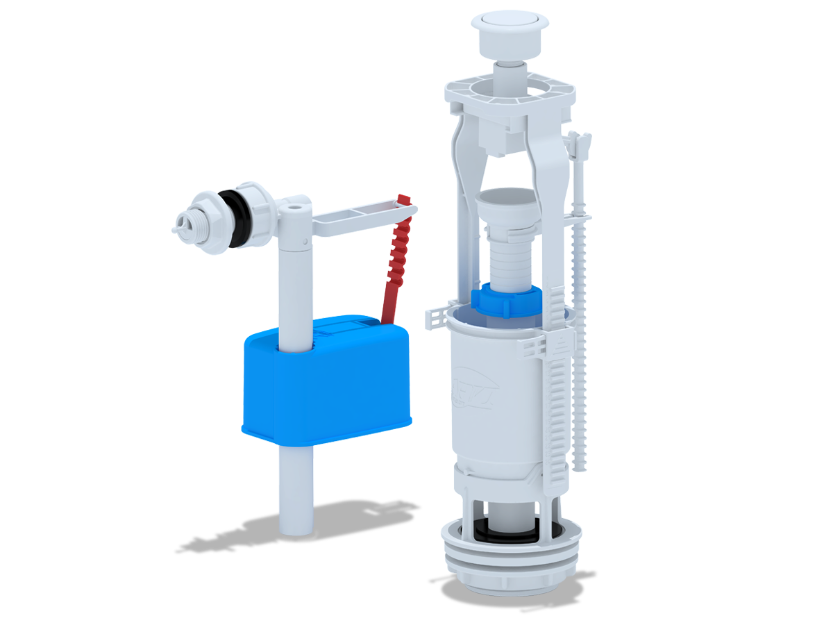 Набор с боковой подводкой АНИ Пласт WC6050 1/2 дюйма с пластиковым штуцером эконом кнопка белая