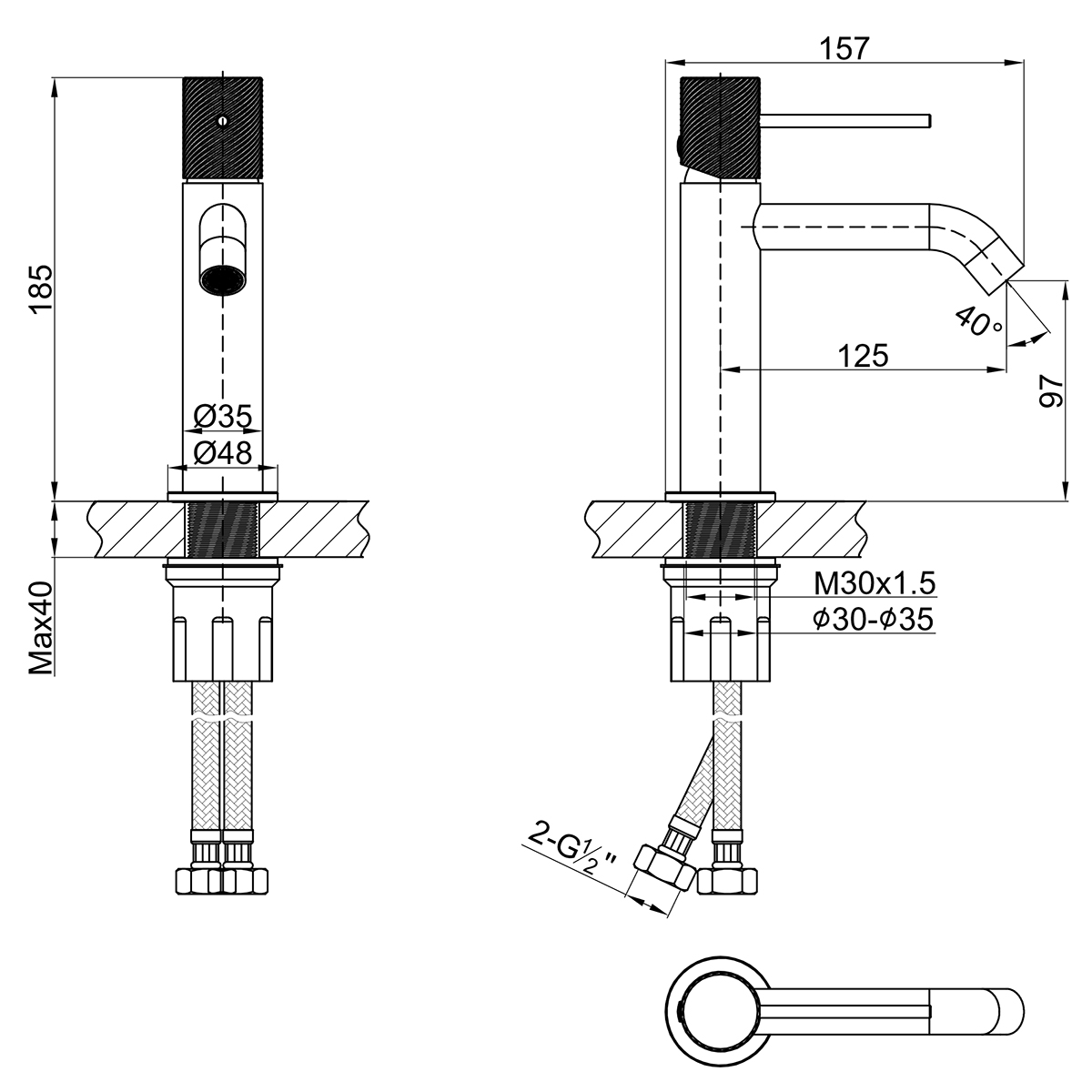 Смеситель Karelia LMF-2012S-GM для раковины