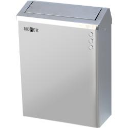 Контейнер для мусора настенный из нержавеющей стали матовый 23 л. С крышкой и замком
