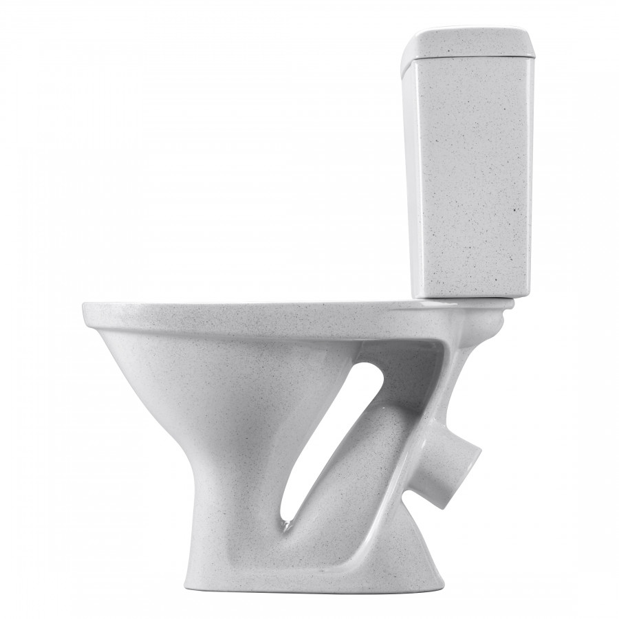 Унитаз-компакт "ФОРВАРД" косой вып.,с 1-реж.арм., сид. п/п Уклад,крап на белом, SANTERI 