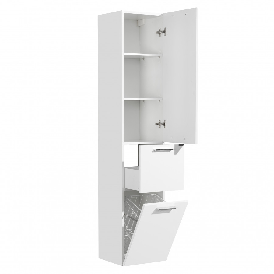 Шкаф-колонна ИНДИ 34, подвесная, белая