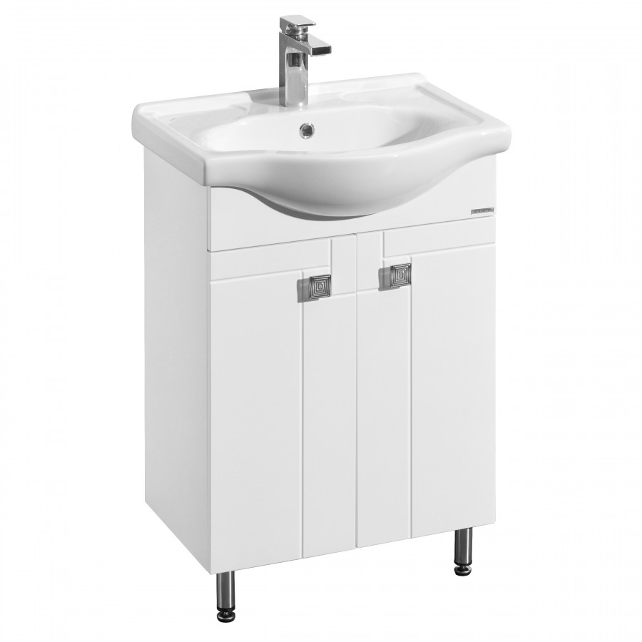Тумба ФИДЖИ 60, белая (под раковину СЕЛИГЕР 60)