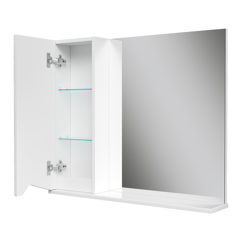 Зеркало-шкаф Pronto 80 левый, белый, VOLNA