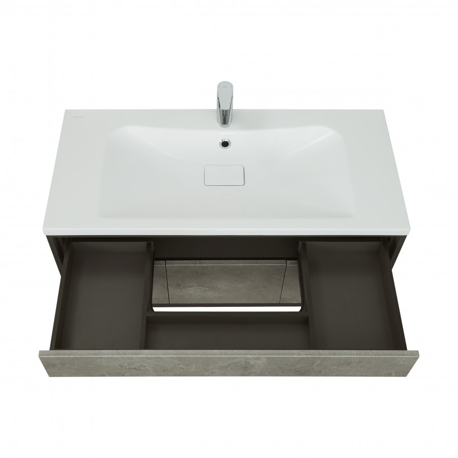 Тумба УЭЛЬС 100, графит (под раковину БРУК 100)