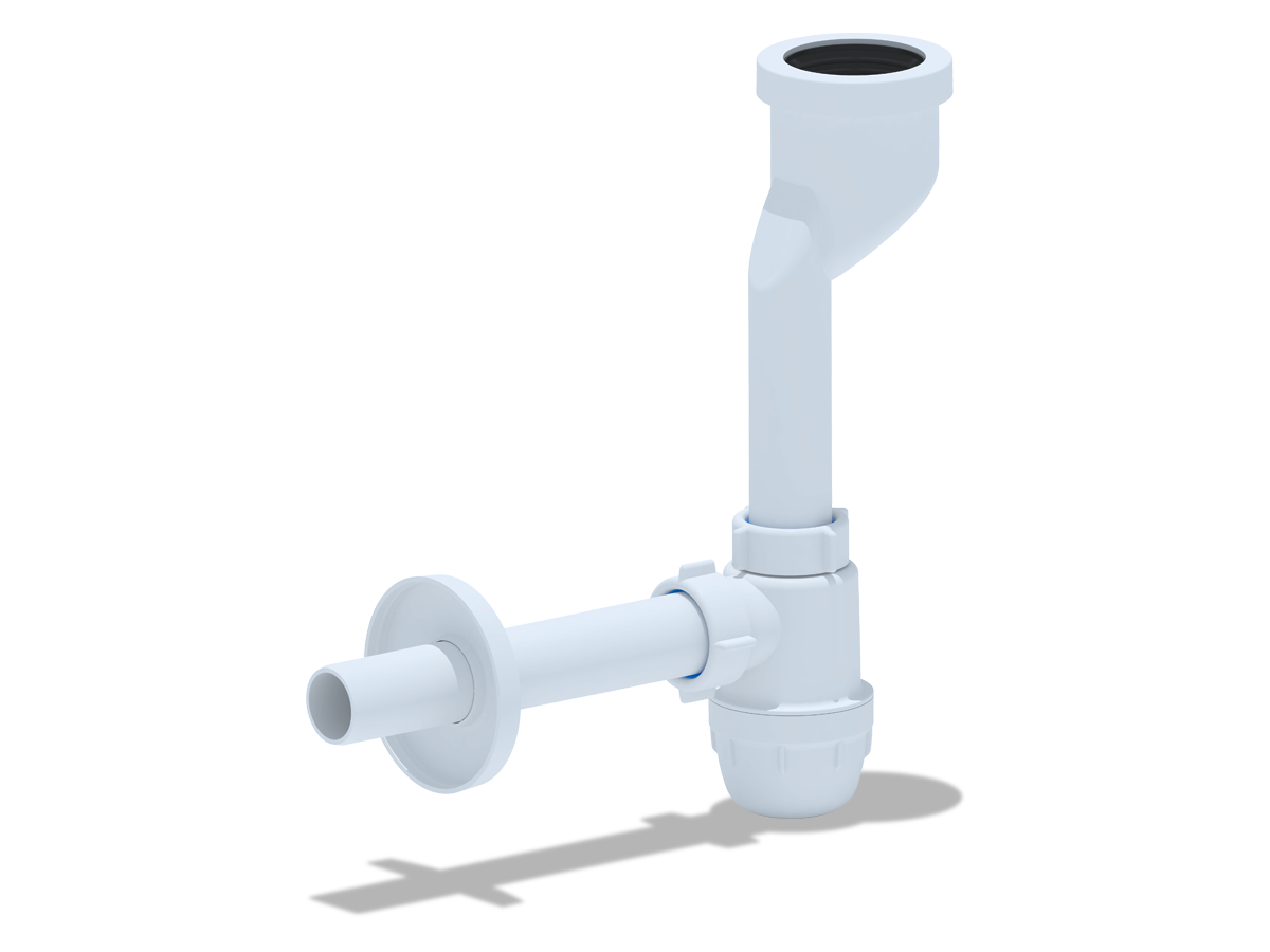 Сифон для писсуара  c выходом на 32 и прямой трубой, ANI PLAST