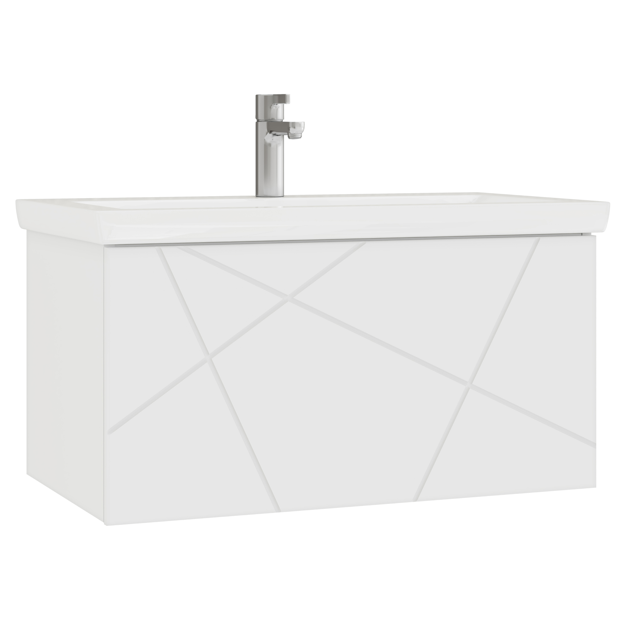 Тумба под раковину VIGO Geometry 80 подвесная белый (035)