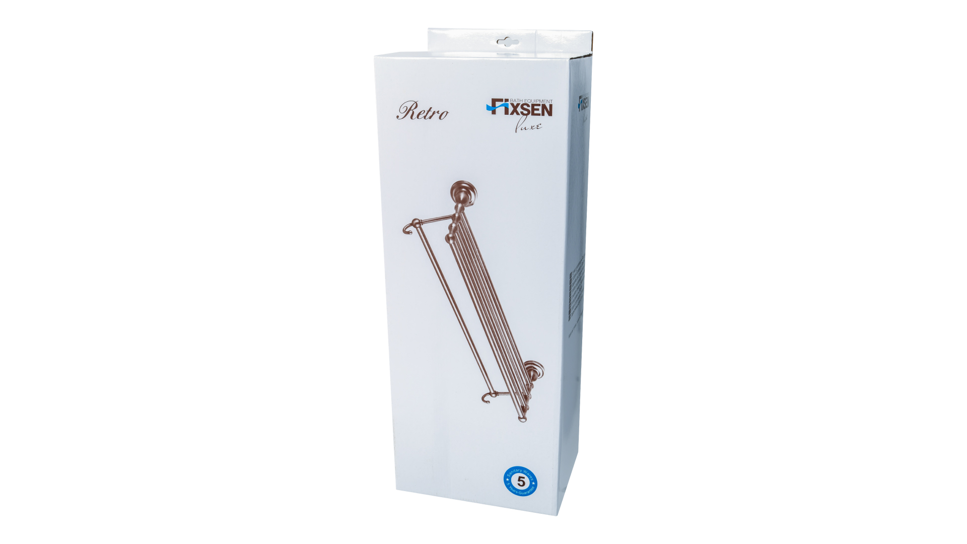 Полка для полотенец с крючками FIXSEN Retro (FX-83815A)