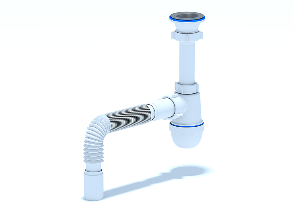 ANI Сифон для раковины 1 1/2"*40 c гибкой трубой 40*40. (длина винта 70мм.), ANI PLAST