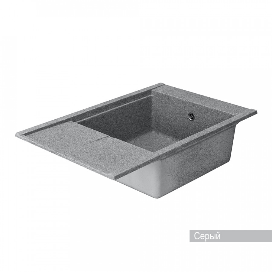 Мойка для кухни Делия 78 787x516x218 мм, прямоуг. с крылом, серый