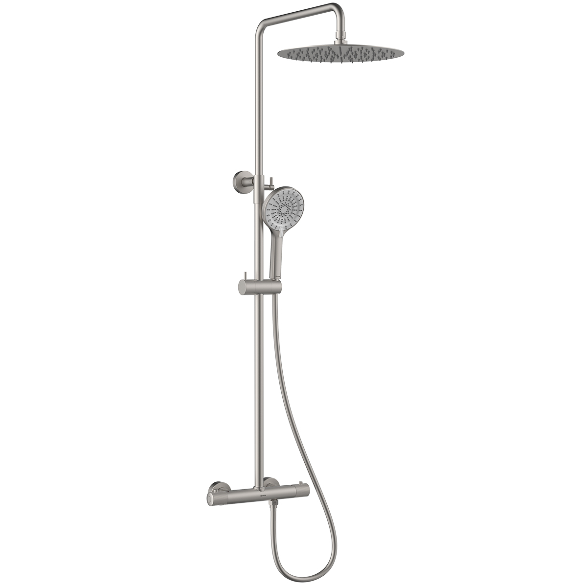 Смеситель Beluga LMF-8045B-BN для душа с регулируемой высотой штанги и лейкой верхнего душа «Тропиче