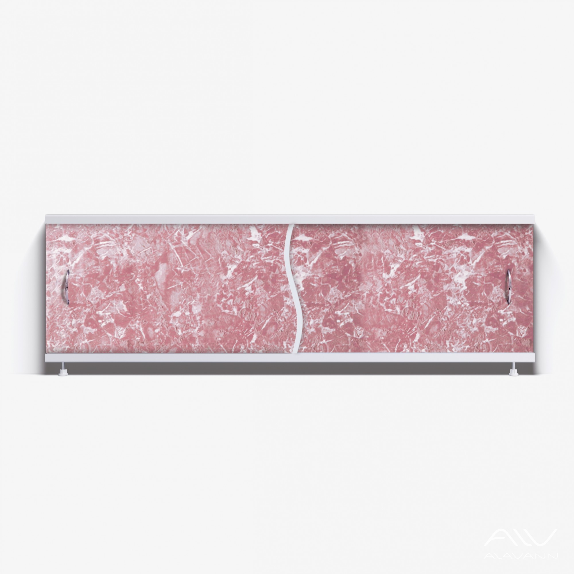 ПРЕМЬЕР Экран для ванны 150 см, полистирол,(темно-коричневый мрамор-009), ALAVANN