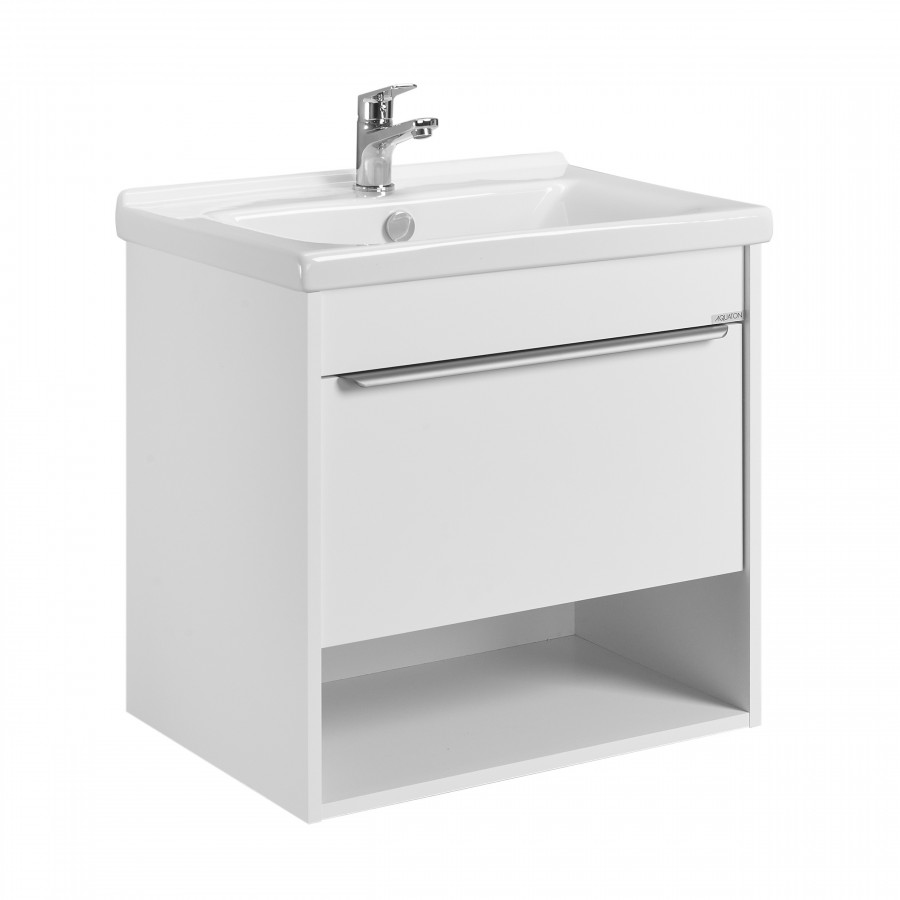 Тумба-умывальник ХОУП 60, 1 ящ., подвесная, белый матовый (под раковину МИРАНДА 60)