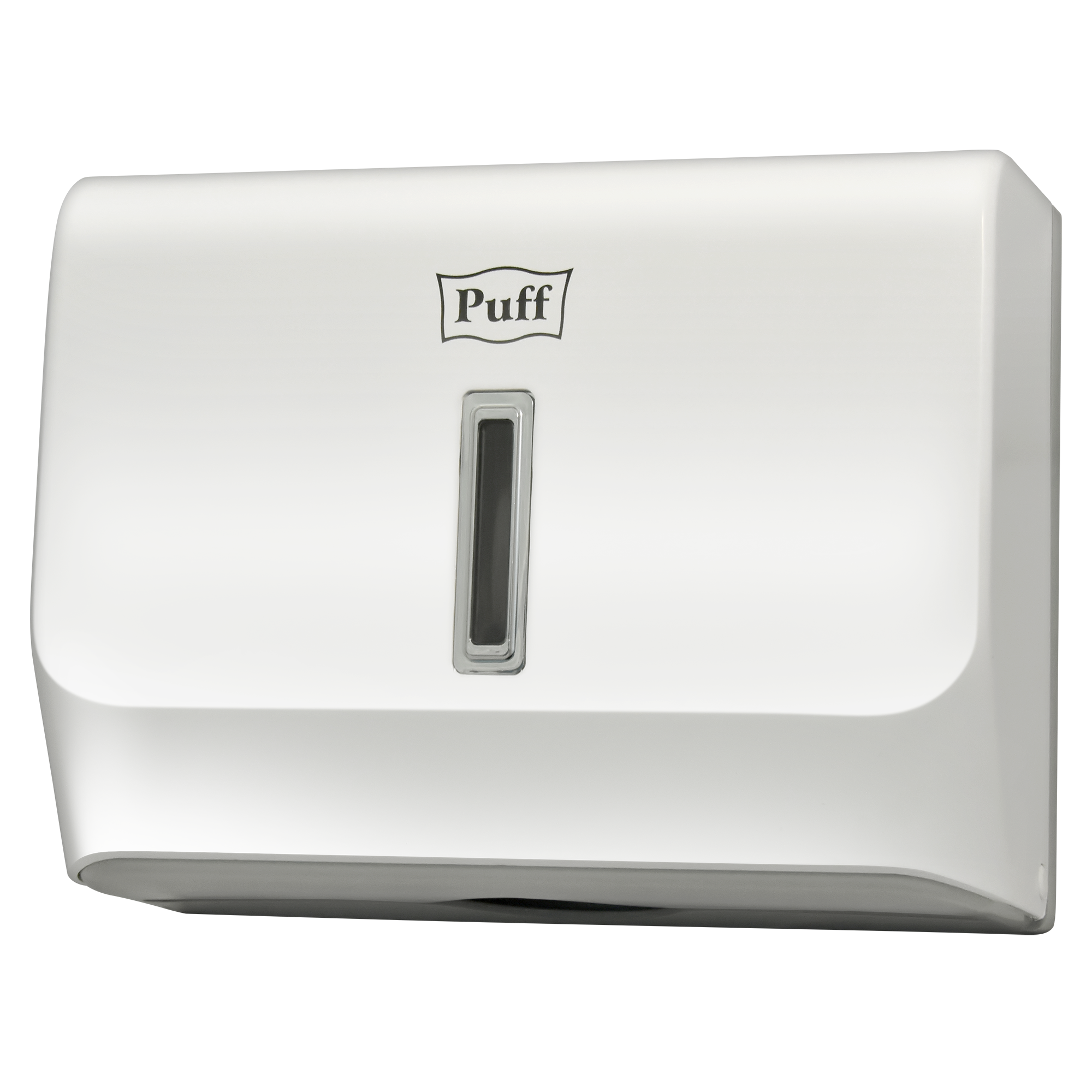 Диспенсер бумажных полотенец Puff-5130, белый, с замком, ABS-пластик