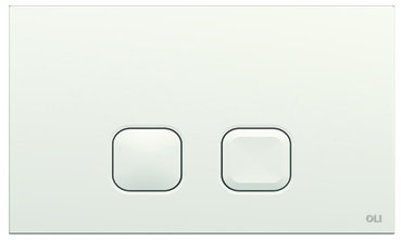 070826 Панель механ. двойная PLAIN, пластик, белая, OLI