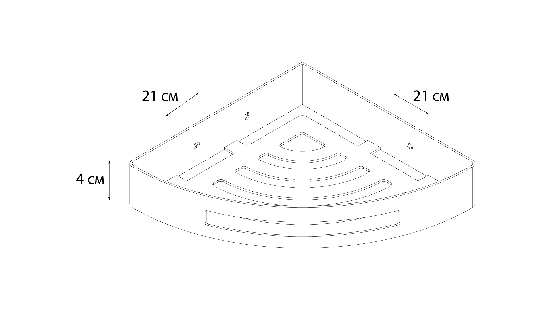 Полка угловая одноэтажная FIXSEN HOTEL (FX-31003A)