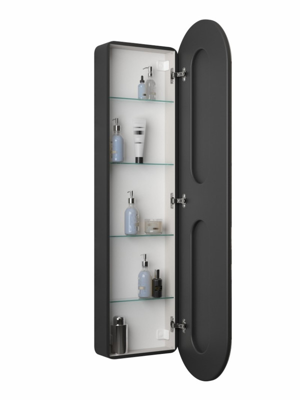 Зеркало-пенал Elmage black LED 450х1600