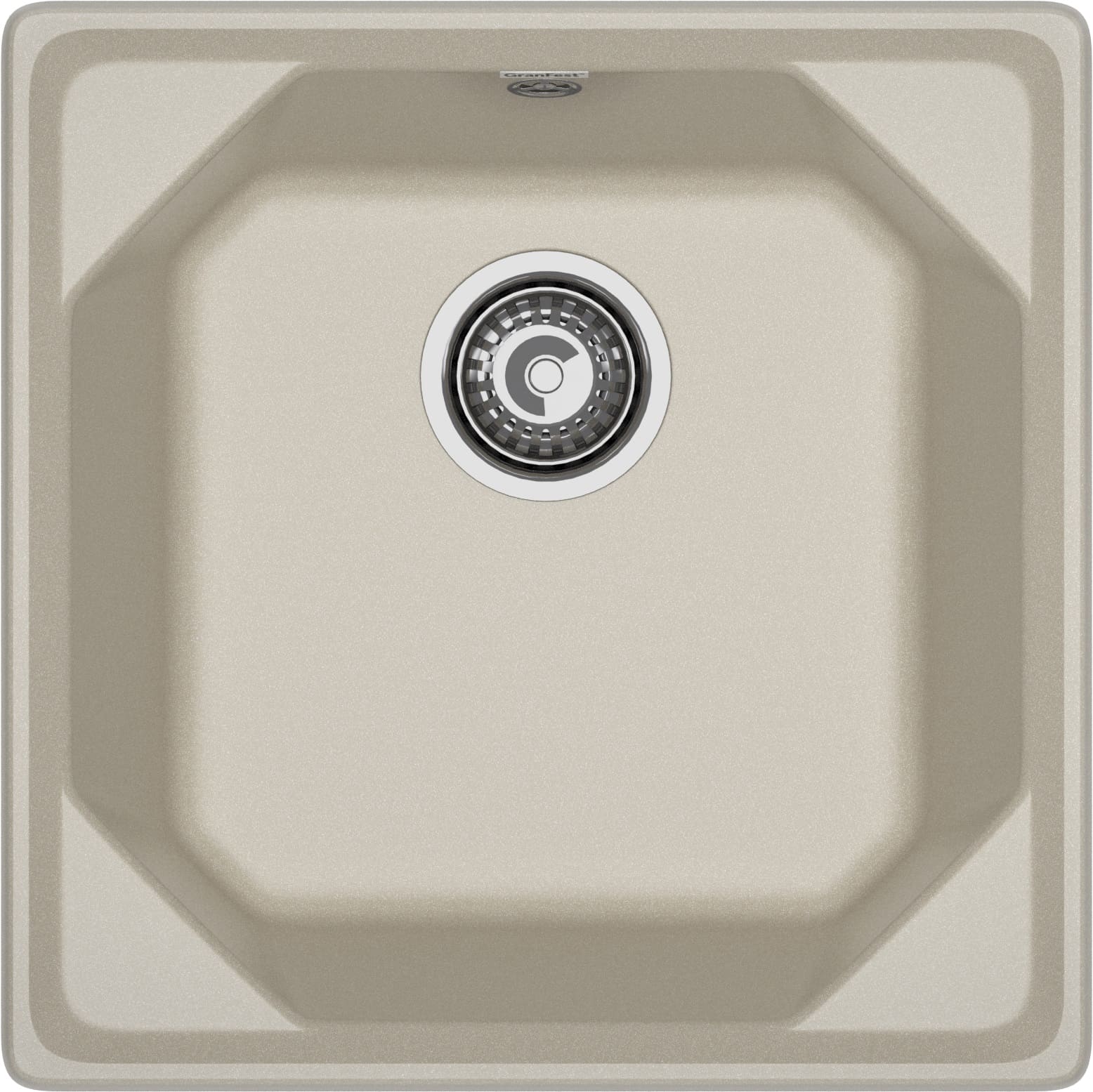 GRANFEST Мойка композит UNIQUE, GF-U-500, 1-чаша 500*500, топаз