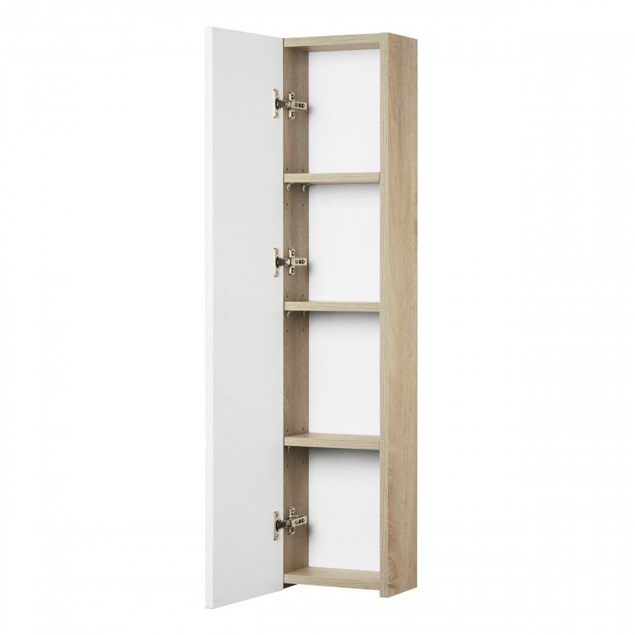 Модуль для зеркала МИШЕЛЬ 23, дуб эндгрейн, белый