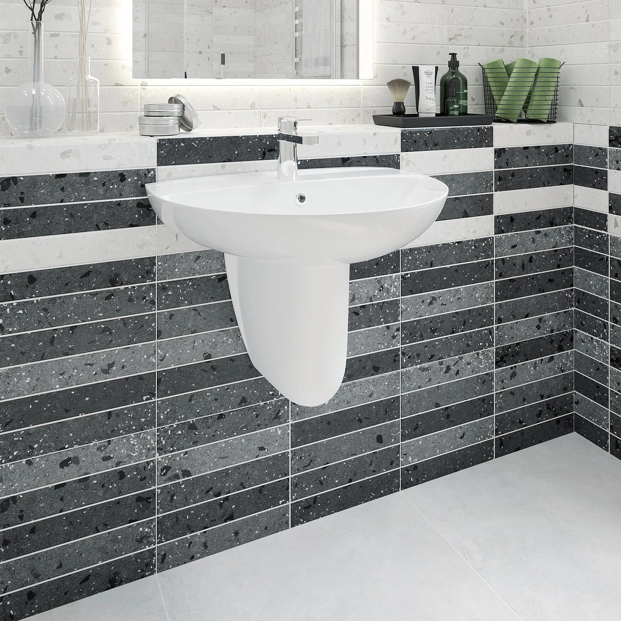 Полупьедестал для раковины КЕРАМИН ЭЛИТ белый глянец CDB00028491 (4810531144168)