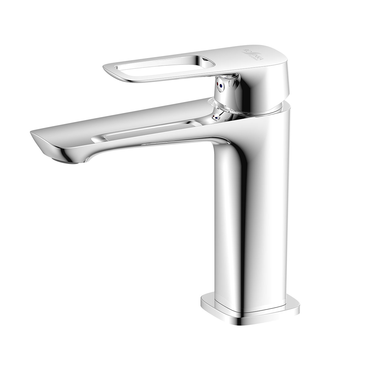 RS46 Смеситель для умывальника, монолит.излив, р/ОД, хром, ROS, RS46-11