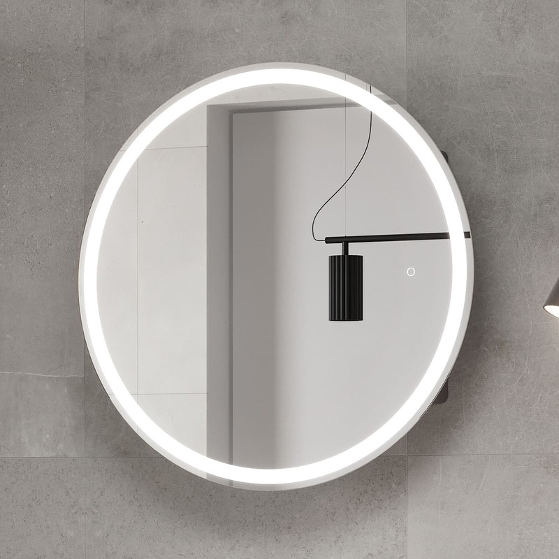 Зеркальный шкаф EQUIL Smile LED D700 подвесной графит софт