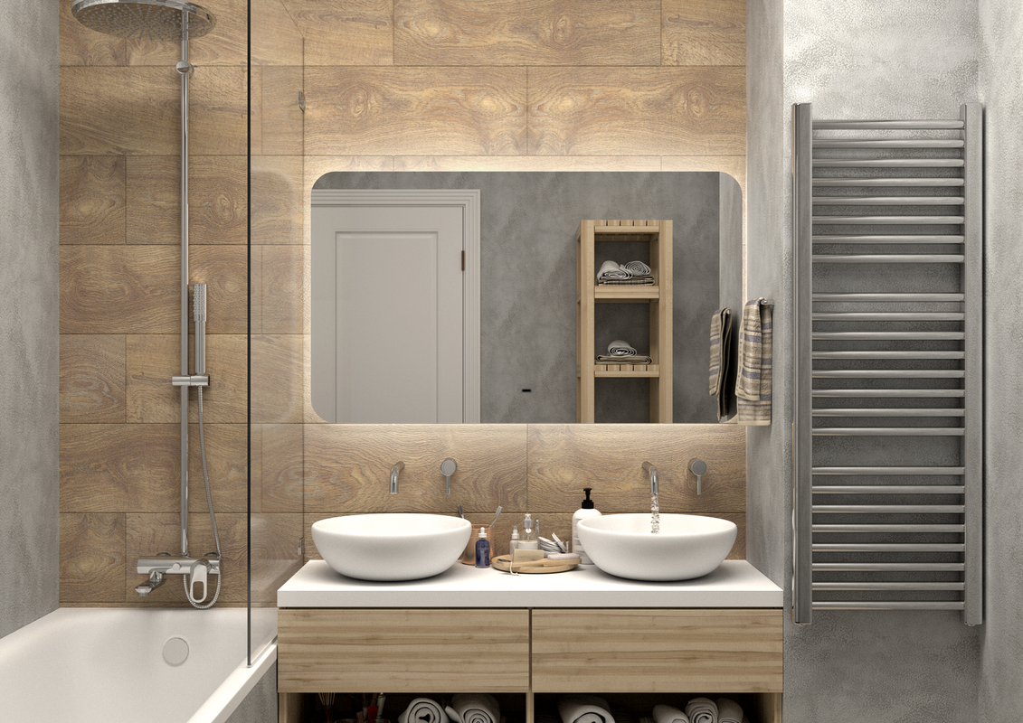 Зеркало Burzhe Led 1200х700 бесконтактный сенсор