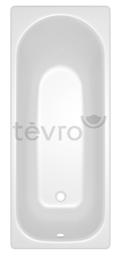 TEVRO Ванна стальная 170х70х40 см. с опорной подставкой, без ранта, белый лотос, форма Аула, ВИЗ